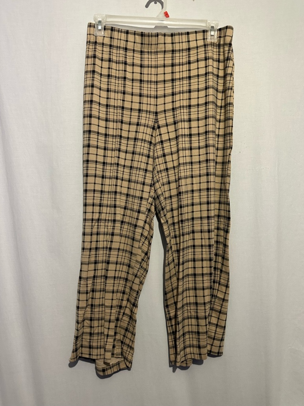 Jules & Leopold Tan & Black Plaid Straight-Leg Chinos | Size L